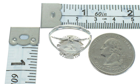 Silver And Turquoise Southwest Ring Size 6-3/4 WX80247